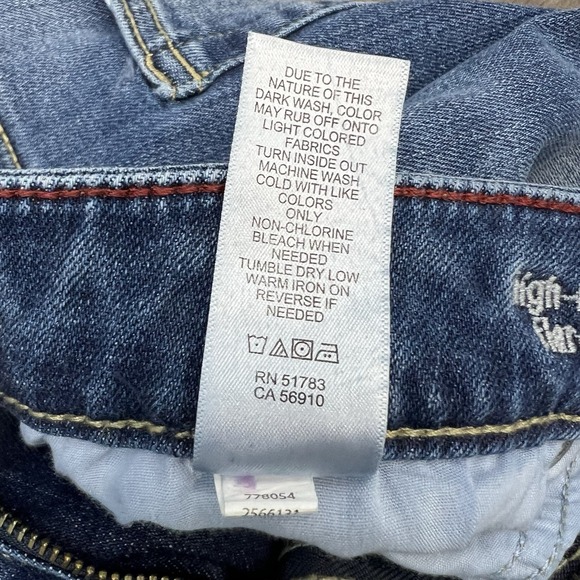 Edgely Maurices Jeans Size 14 High Rise Front Seam Flare Retro Boho Raw Hem Blue - Picture 11 of 11